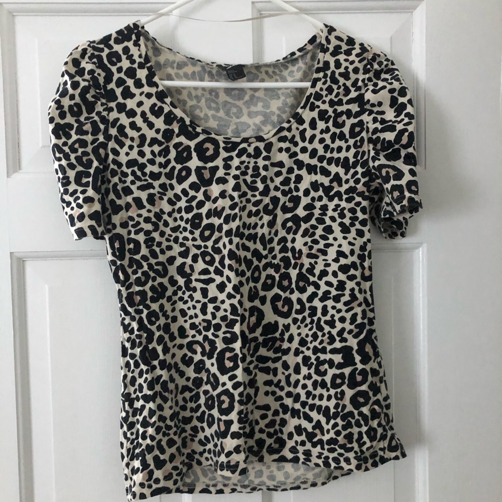 Leopard baby doll top